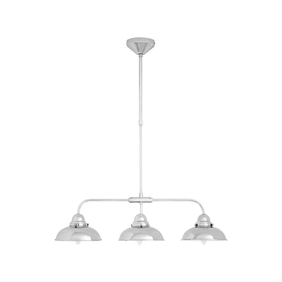 BOXED PREMIER HOUSEWARES JASPER 3 LIGHT CEILING PENDANT LIGHT SILVER CHROME