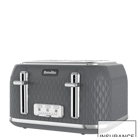 BREVILLE CURVE COLLECTION TOASTER - GREY