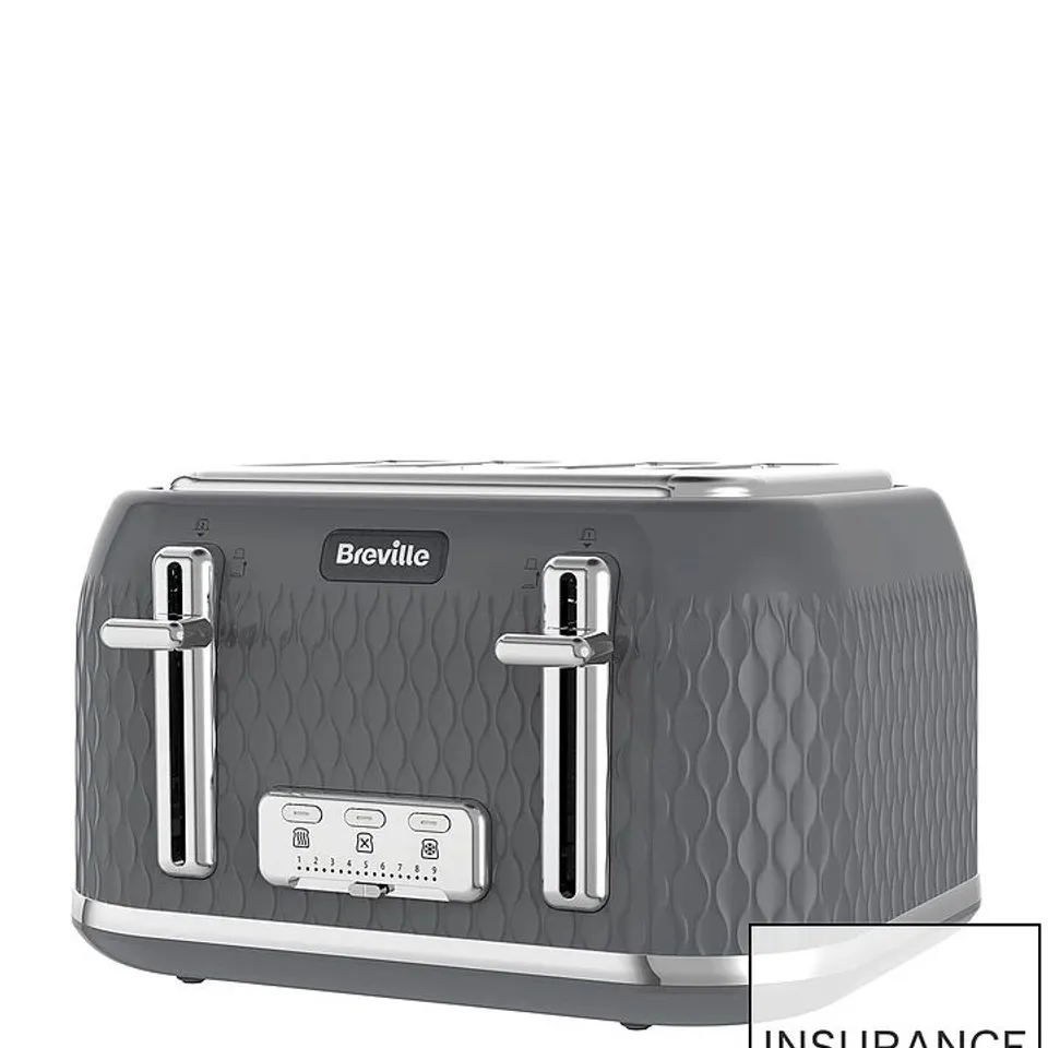 BREVILLE CURVE COLLECTION TOASTER - GREY RRP £35