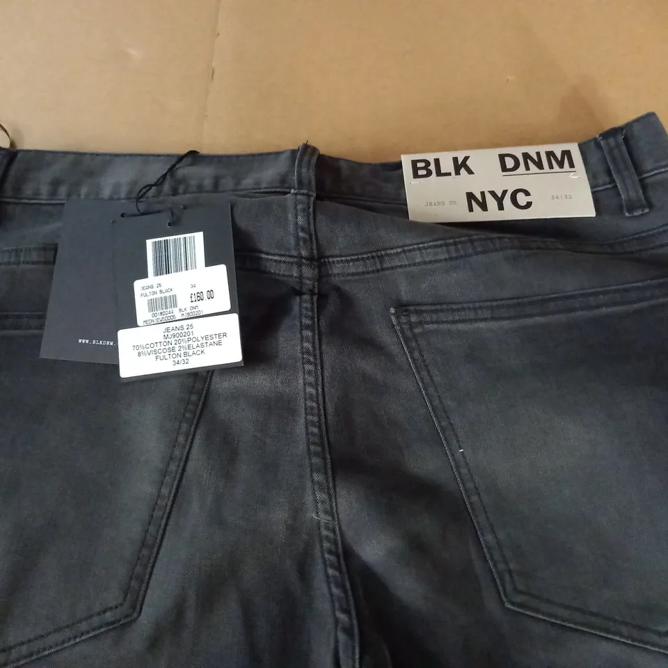 BRAND NEW BLK DNM JEANS IN FULTON BLACK - 34X32