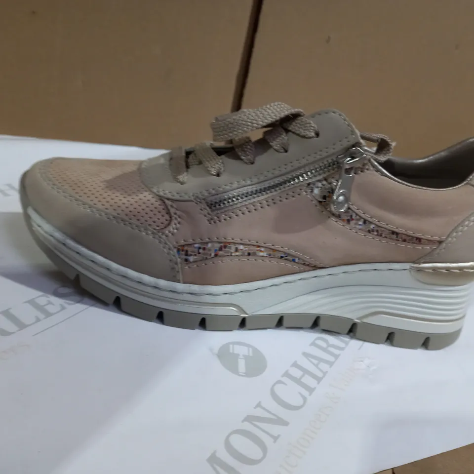 BEIGE RIEKER TRAINERS SIZE 6.5