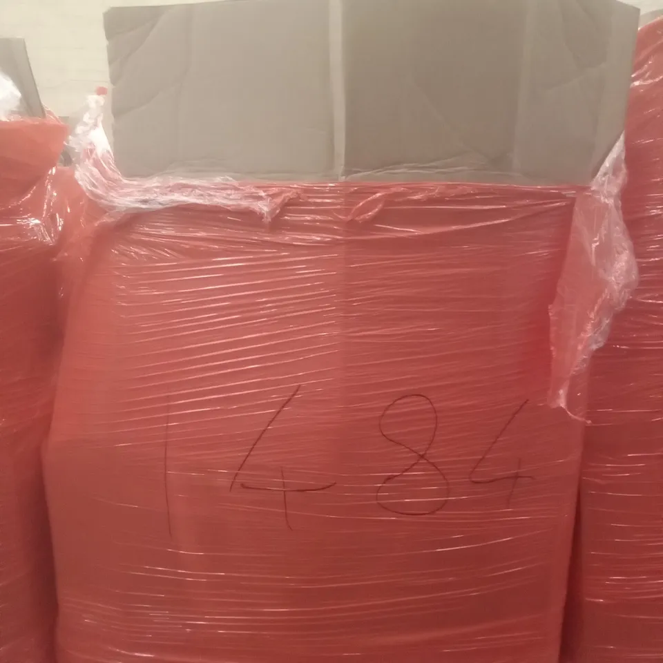 PALLET OF ASSORTED ITEMS INCLUDING PEPE TOILET RISER 4", FITUEYES STANDING DESK, MATTRESS TOPPER, QUINTON LEATHER HALF CHAPS, WHITE UMBRELLA, DOG DOOR FOR SLIDING SCREEN 