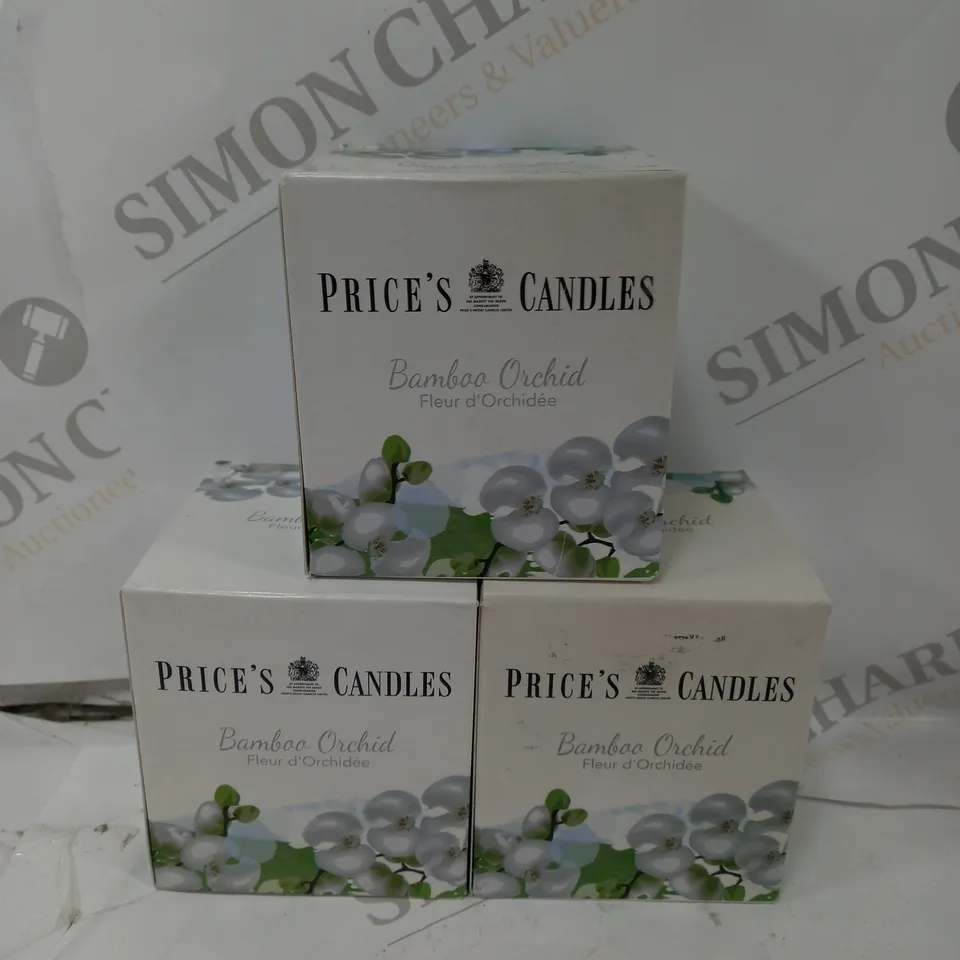 BOXED SET OF 3 PRICES CANDLES BAMBOO ORCHID