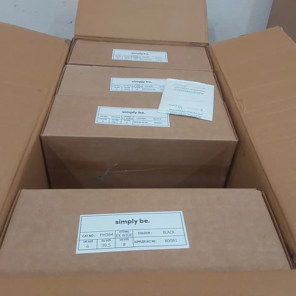 BOX CONTAINING APPROXIMATELY 5x BRAND NEW SIMPLY BE BREENER EXTRA WIDE BOOTS - SIZE 6