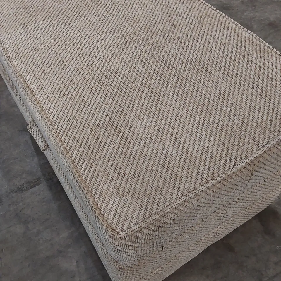 DESIGNER FABRIC OTTOMAN STORAGE FOOTSTOOL 