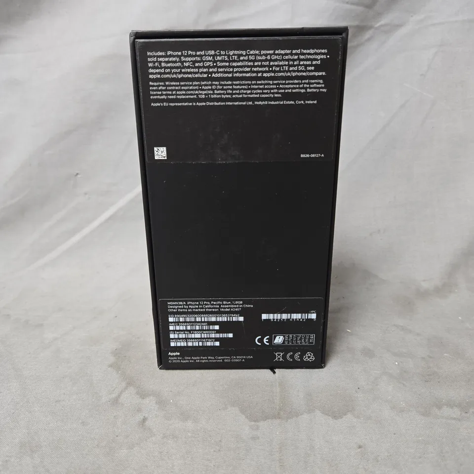APPLE IPHONE 12 PRO PACIFIC BLUE 128GB – BOXED (DAMAGED SCREEN AND BACK)