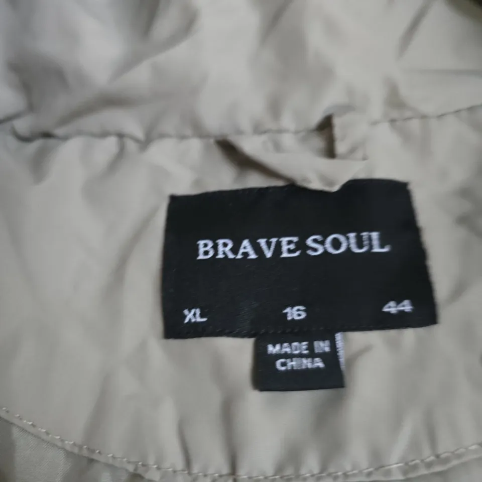 BRAVE SOUL PUFFER JACKET – BEIGE, WOMEN'S XL