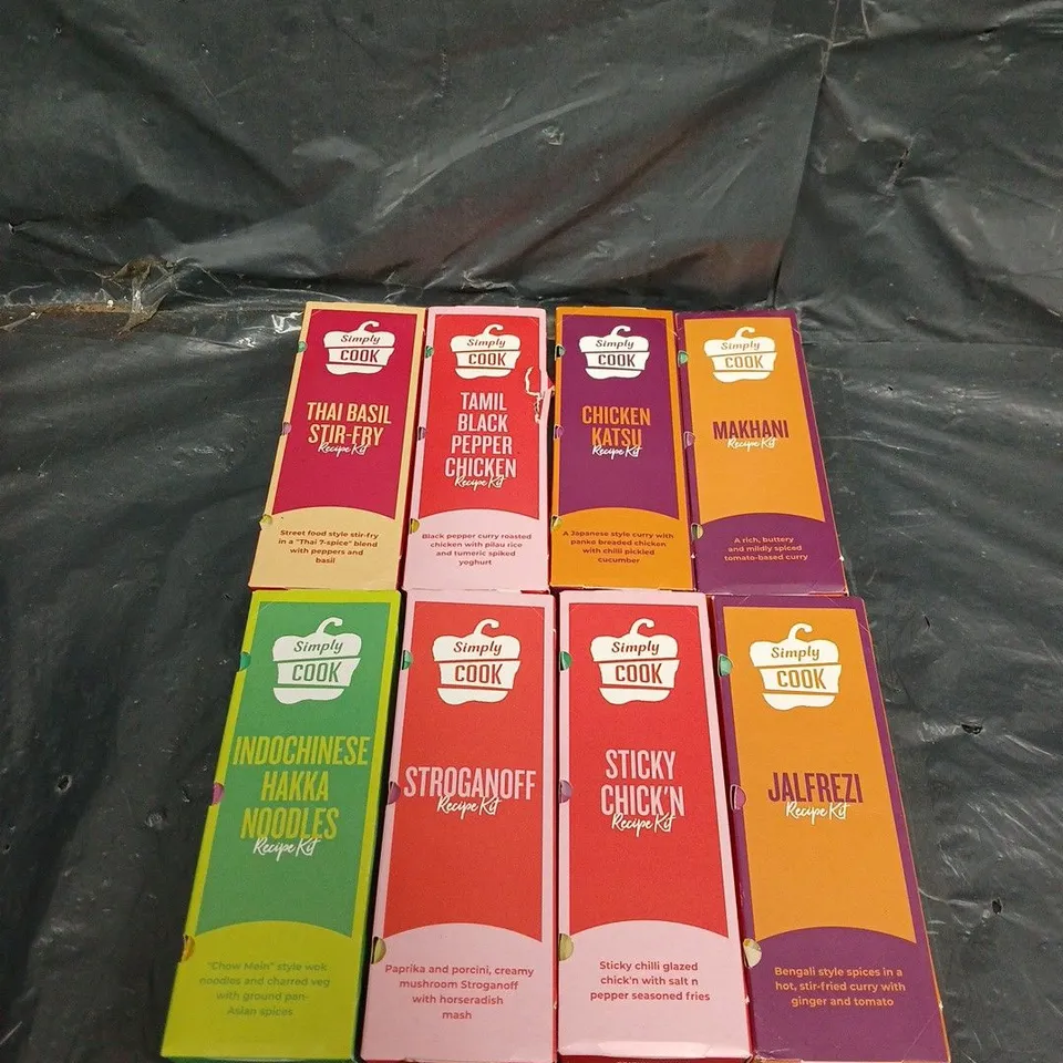 TOTE OF ASSORTED SIMPLY COOK RECIPE KITS 