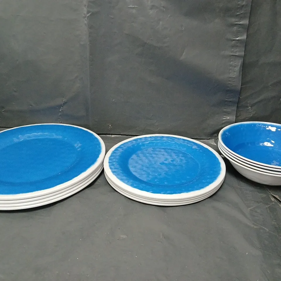 4 PIECE SUMMER MELAMINE DINNER SET - COLLECTION ONLY