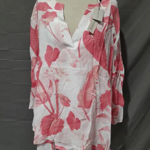 ROMAN PALM WRAP HEM TUNIC - 20