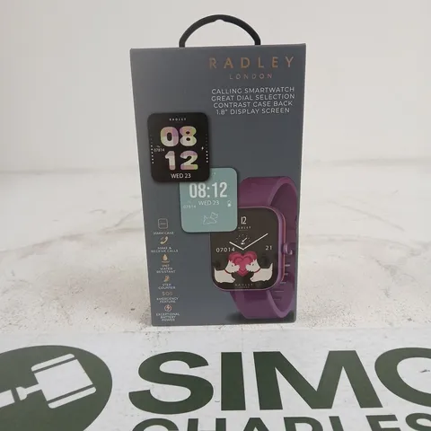 RADLEY LONDON PURPLE SMART WATCH IN BOX