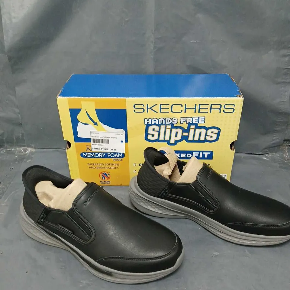 BOXED PAIR OF SKETCHERS MENS SLADE SLIP-INS SIZE 10