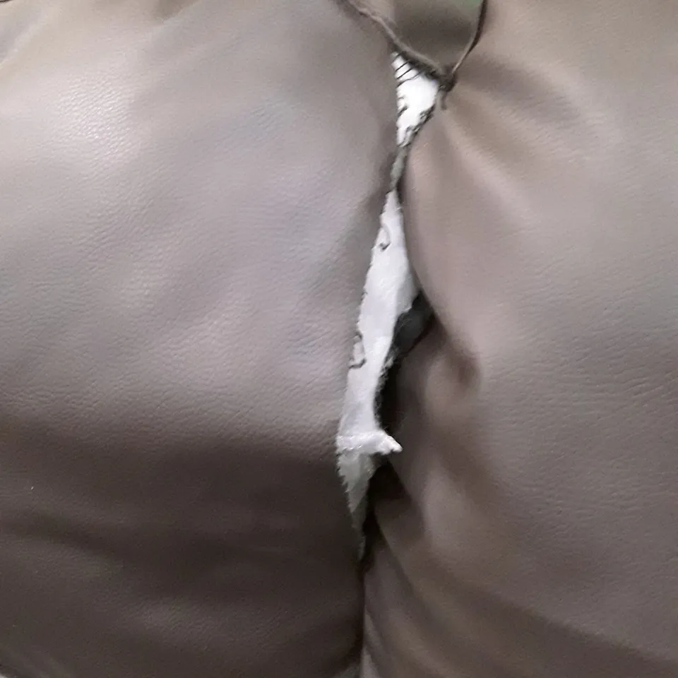 DESIGNER 3 SEATER SOFA - DARK BROWN LEATHER