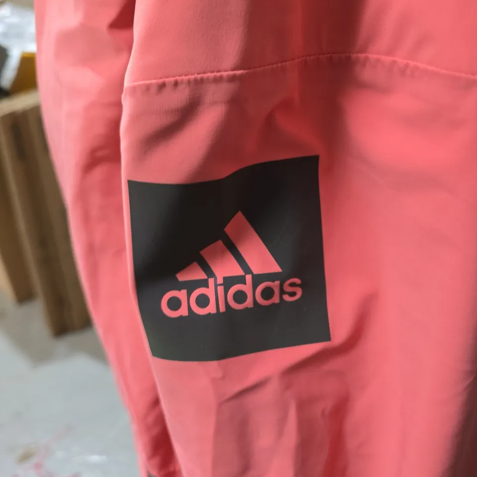 ADIDAS RAIN.RDY PINK HOODED JACKET – WOMEN'S XL