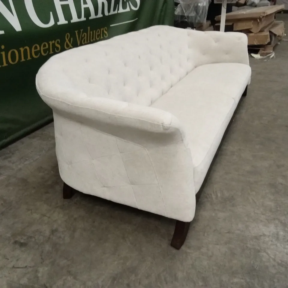 DANETTI LUXE IVORY CHENILLE 3 SEATER SOFA RRP £1999
