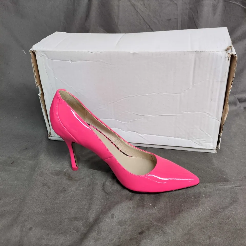 PINK PATENT LEATHER HIGH HEEL SHOES, UK 5 (EU 38)