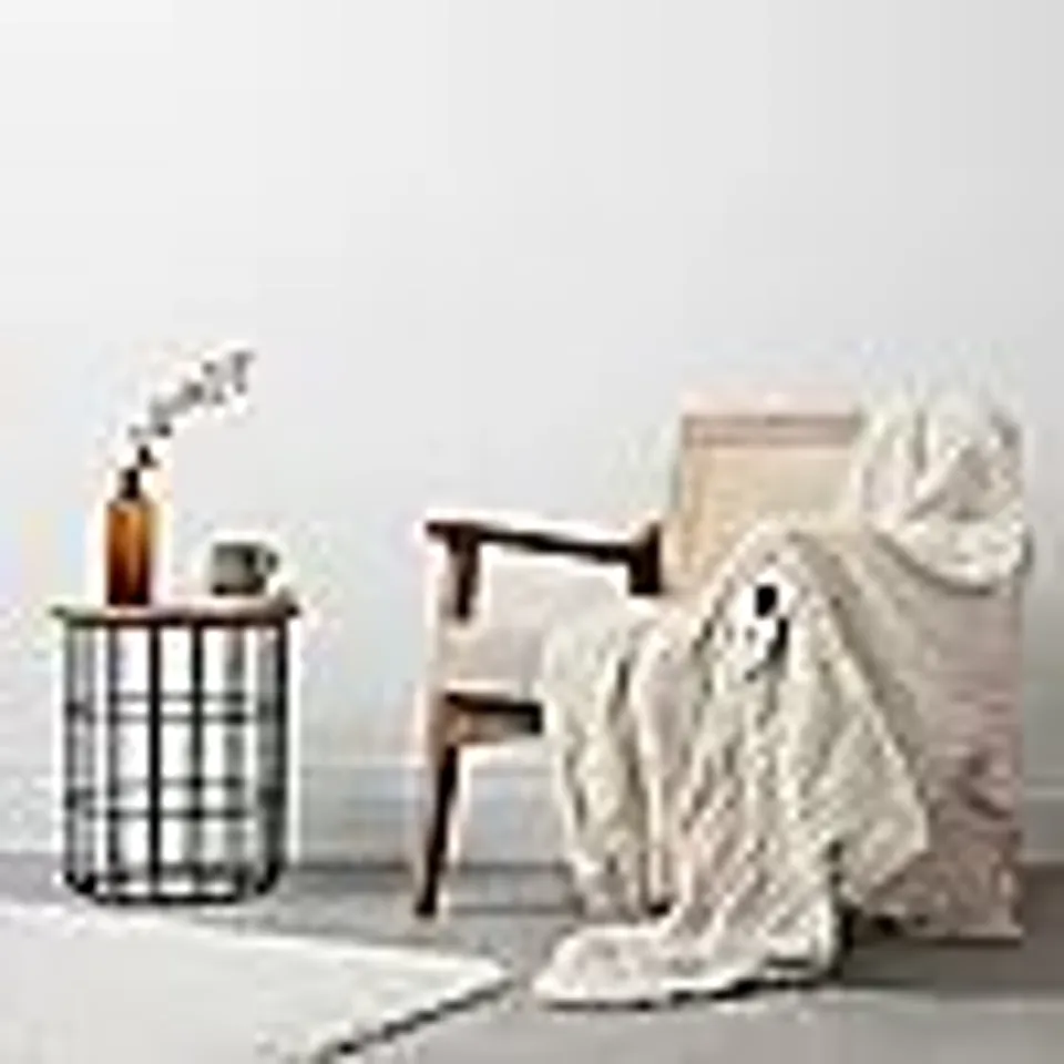 OUTLET COZEE HOME FAUX FUR HEATED THROW WITH 9 HEAT SETTINGS