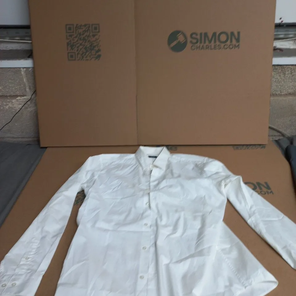 HUGO BOSS WHITE DRESS SHIRT – REGULAR FIT, EASY IRON, SIZE 42L