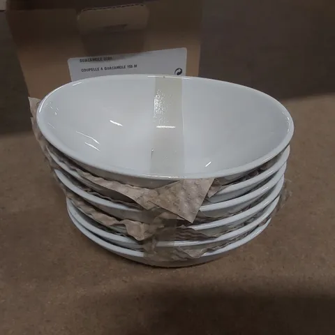 BOX CONTAINING APPROXIMATELY 6x BRAND NEW PILLIVUYT GUACAMOLE DISHES