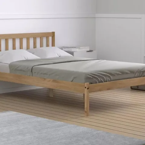 BOXED 120CM LISBON BED - WAXED PINE (1 BOX)