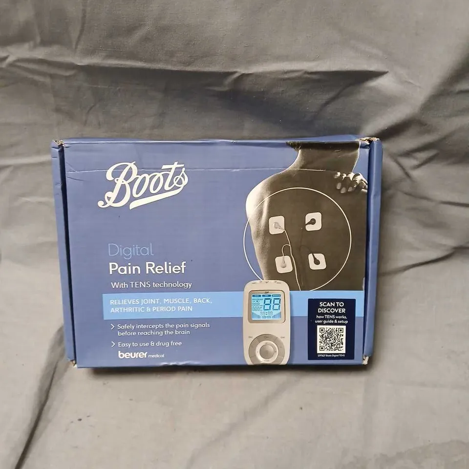 BOOTS DIGITAL PAIN RELIEF TENS UNIT – BOXED 