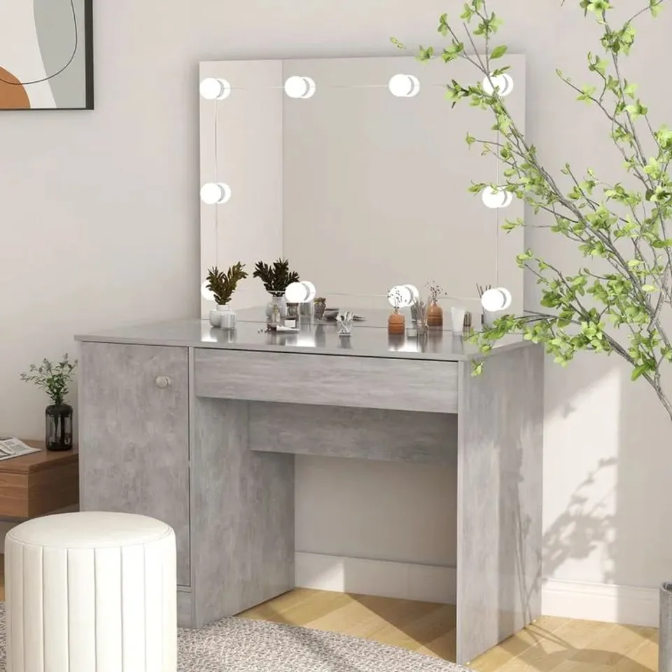 BOXED VIDA XL MAKEIP TABLE WITH MIRROR