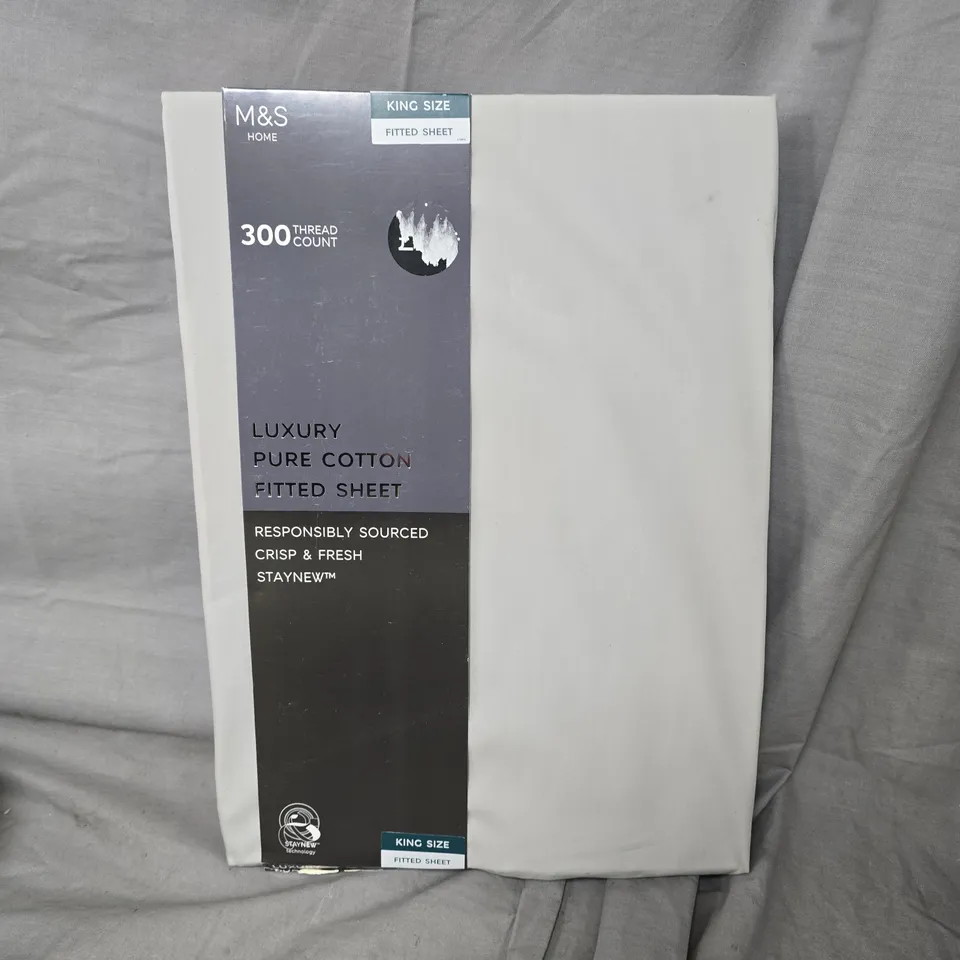 M&S HOME KING SIZE FITTED SHEET