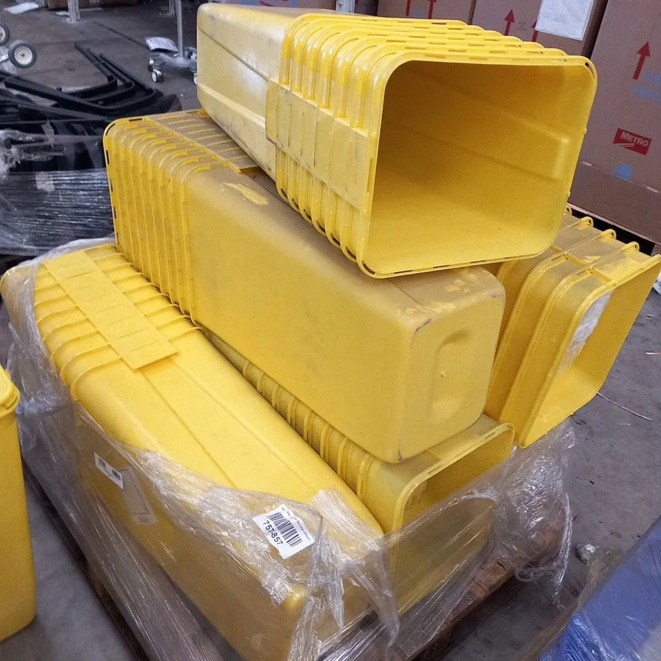 PALLET OF APPROXIMATELY 45  LARGE UN3291 SHARPS BINS