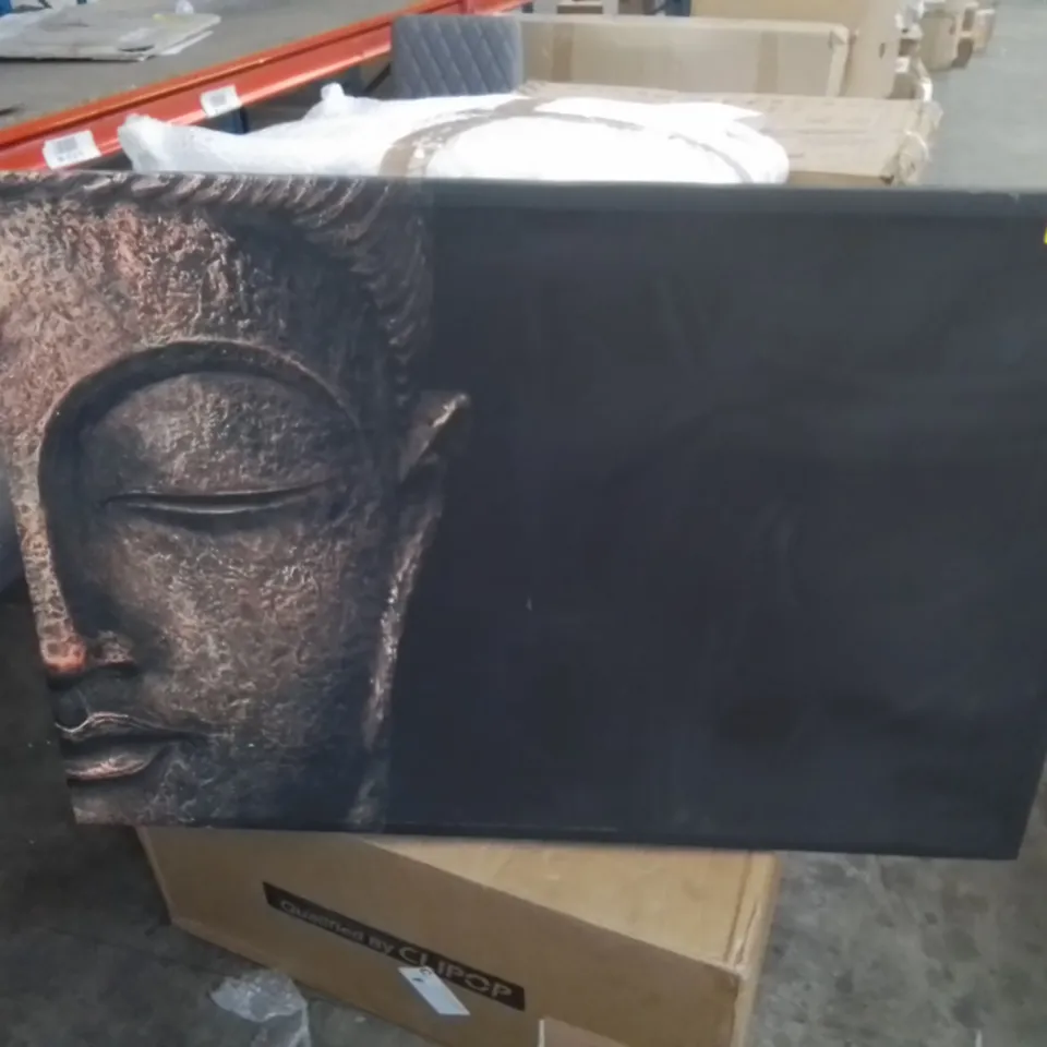 BUDDHA PROFILE ETHNIC - WRAPPED CANVAS