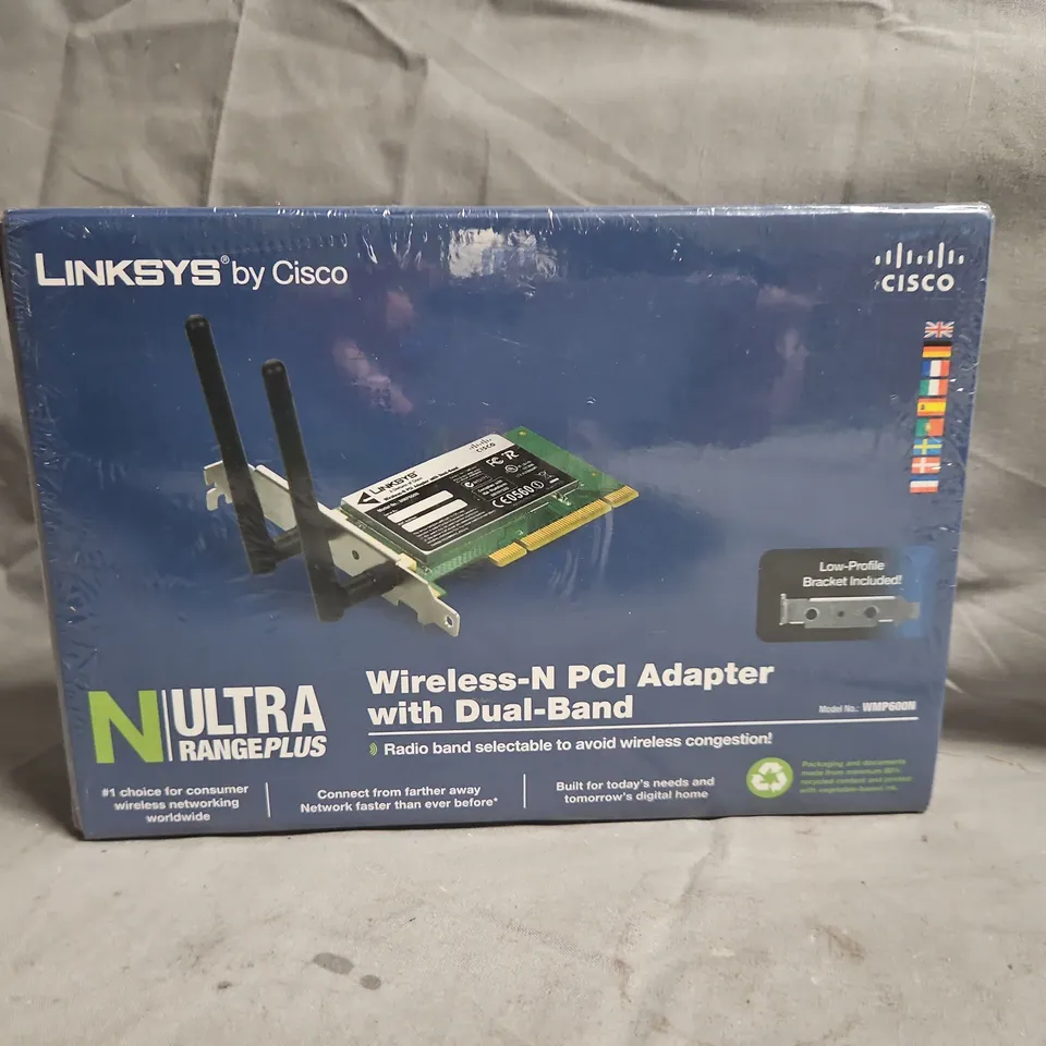 SEALED LINKSYS BY CISCO WIRELESS-N PCI ADAPTER WITH DUAL-BAND (MODEL WMP600N)
