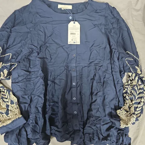 SEASALT CORNWALL HIGH WOODS SHIRT IN ICE FLOWER MARITIME - UK 24