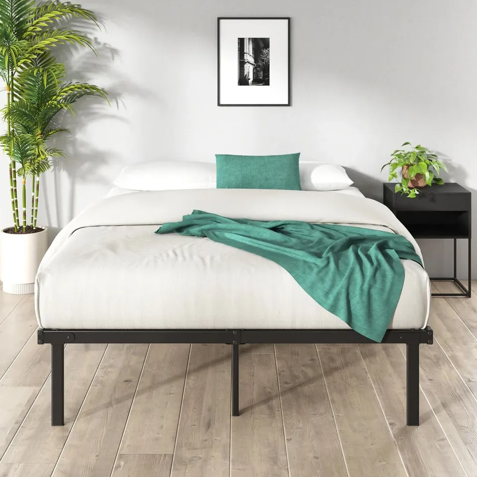 BOXED ZINUS CALEB 14IN METAL PLATFORM BED (1 BOX)