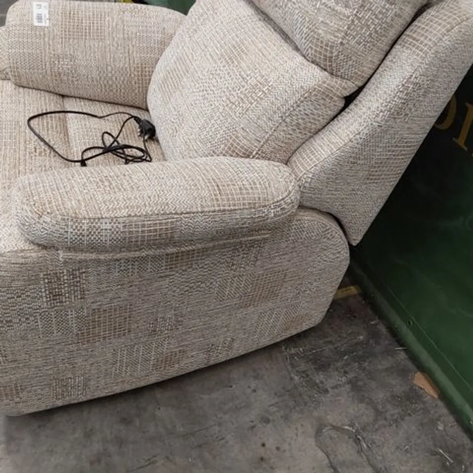 QUALITY BRITISH DESIGNER G PLAN KINGSBURY POWER RECLINING EASY CHAIR HASCOMBE SANDS FABRIC 