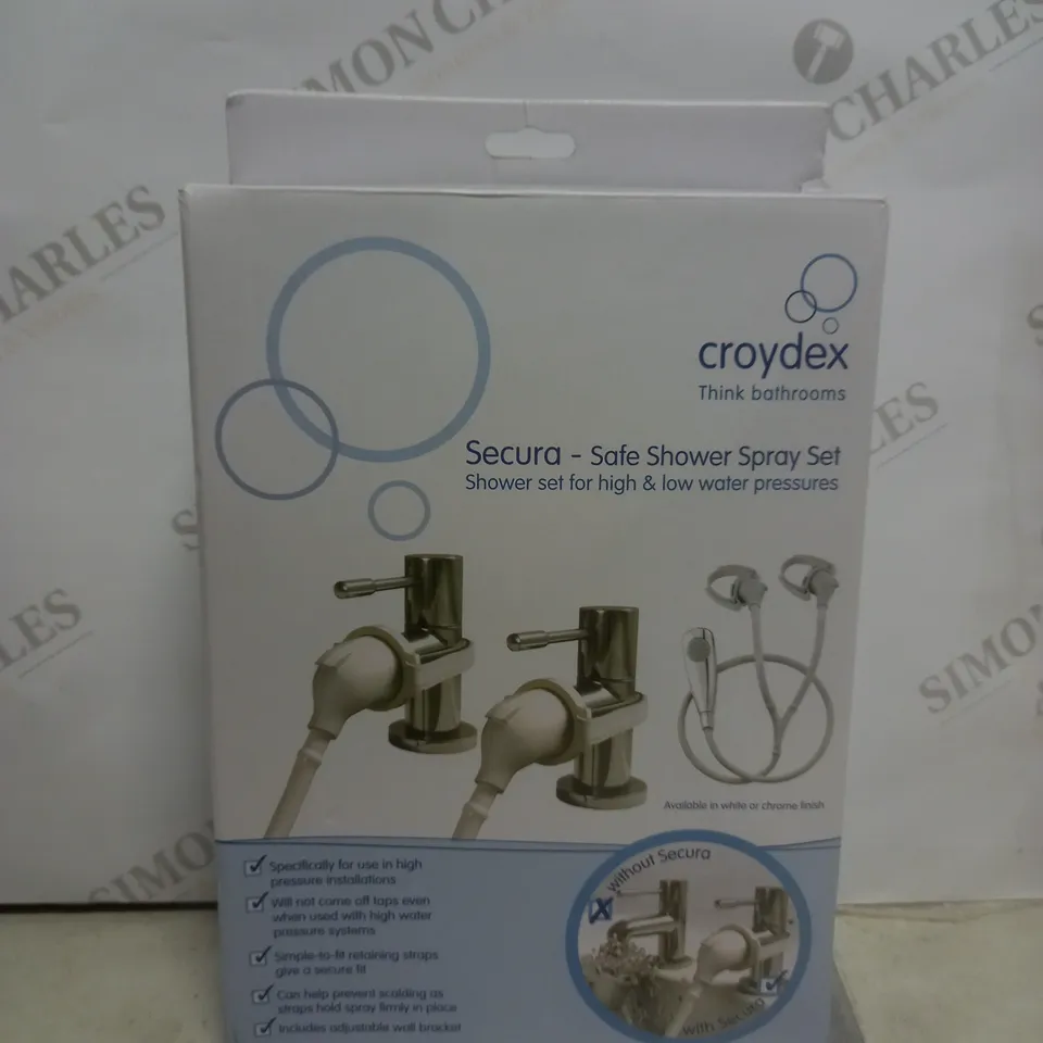 BOXED CROYDEX SECURA SAFE SHOWER SPRAY SET 