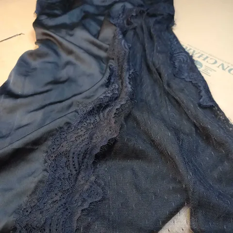 PLT BLACK LACE TRIM CORSET MIDI DRESS - SIZE 18