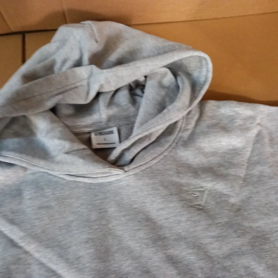 GYMSHARK GREY HOODIE - L