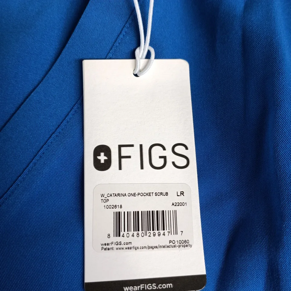 FIGS CATARINA ONE-POCKET SCRUB TOP – WOMEN'S, BLUE SIZE L