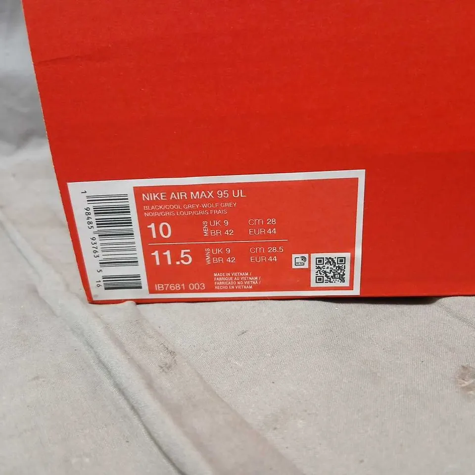 NIKE AIR MAX 95 UL – BLACK/COOL GREY/WOLF GREY, UK 9 (US 10)