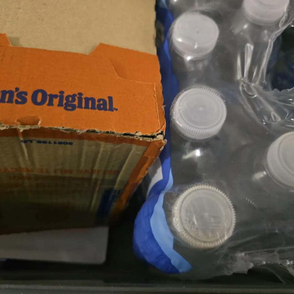APPROXIMATELY 12 ASSORTED FOOD & DRINK ITEMS TO INCLUDE - BENS EGG FRIED RICE , AMAZON WATER ETC