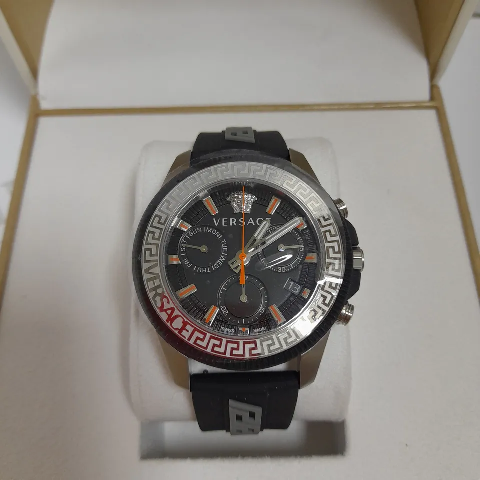 VERSACE GRECA ACTION CHRONO MEN'S SILICONE WATCH  RRP £1060
