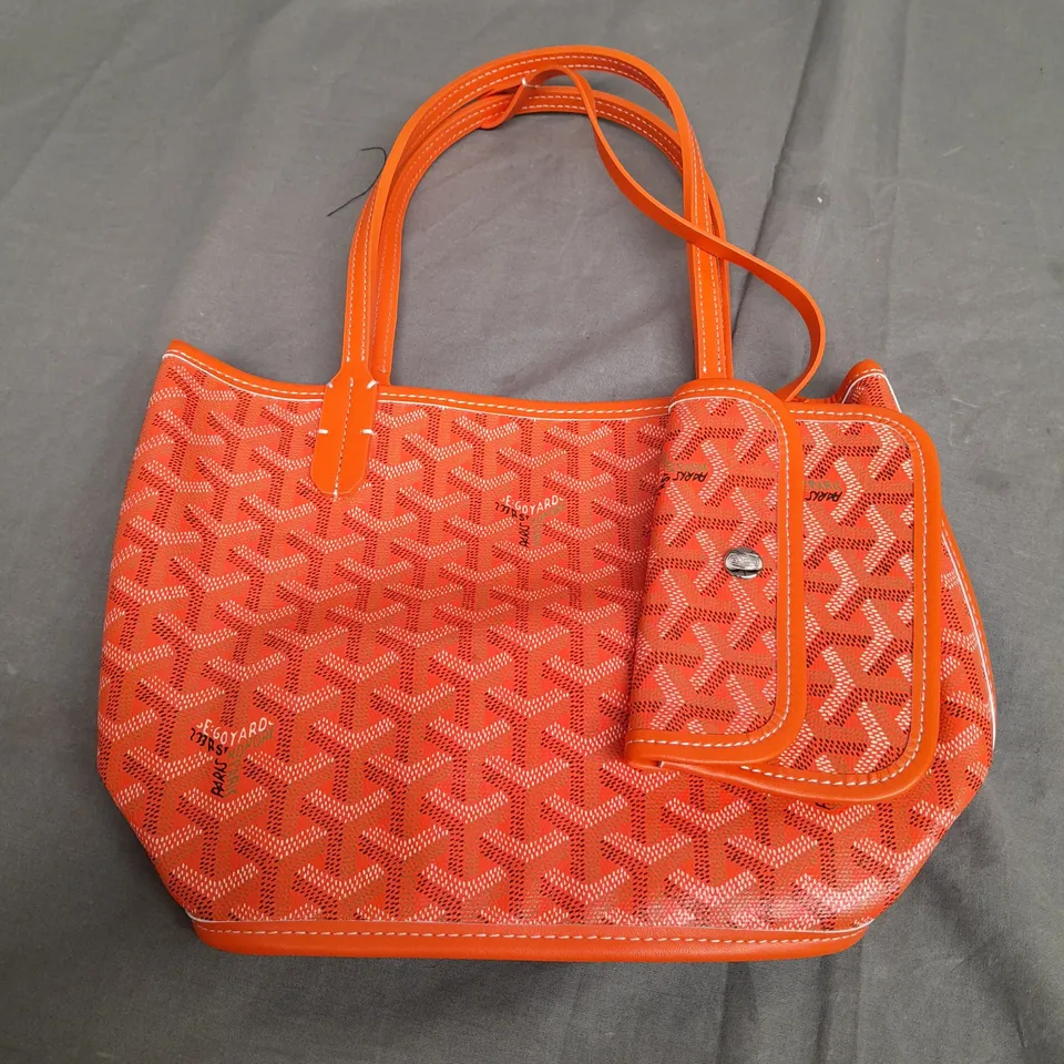 GOYARD ORANGE SMALL HAND BAG