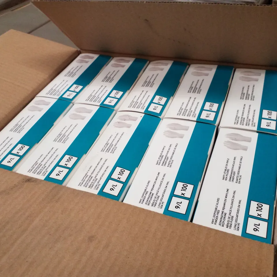 PALLET OF APPROXIMATELY 56 INTCO VINYL DISPOSABLE GLOVES 100PK BOXES - LARGE