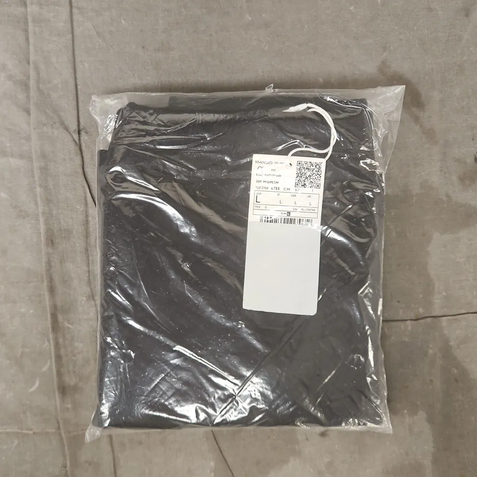 BAGGED MANGO LONG LINEN SKIRT IN BLACK SIZE LARGE