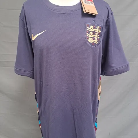 NIKE DRI-FIT ENGLAND FOOTBALL JERSEY IN PURPLE SIZE LARGE