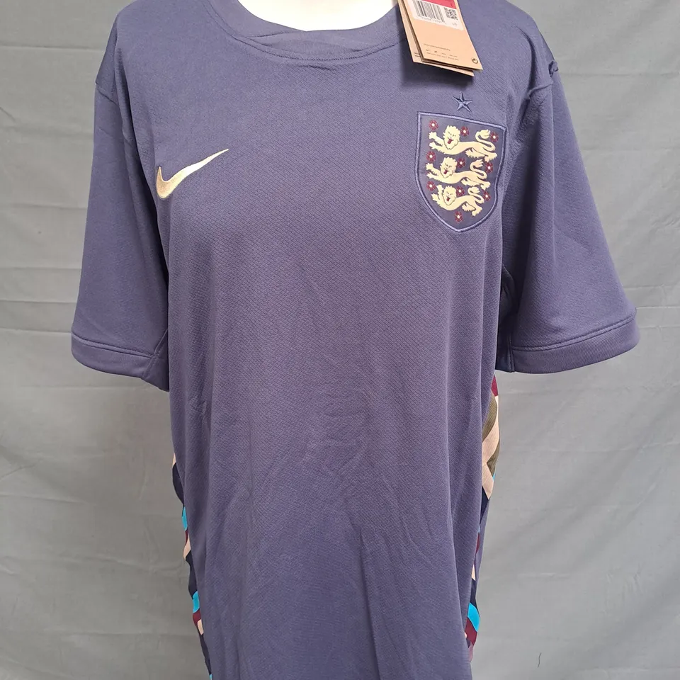 NIKE DRI-FIT ENGLAND FOOTBALL JERSEY IN PURPLE SIZE LARGE