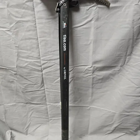 GRIVEL ICE AXE WITH LEASH - BLACK SHAFT, CURVED PICK - COLLECTION ONLY