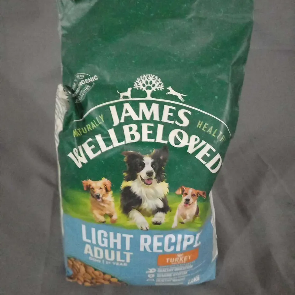 JAMES WELLBELOVEDLIGHT RECIPE ADULT DOG 1+ YEAR TURKEY AND RICE 1.5KG