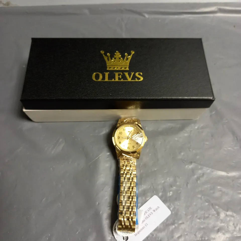 OLEVS LADIES STAINLESS STEEL GOLD WATCH