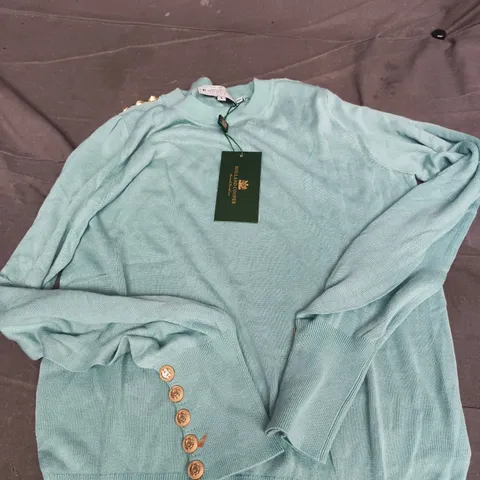 HOLLAND COOPER TEAL KNIT JUMPER – UK SIZE S