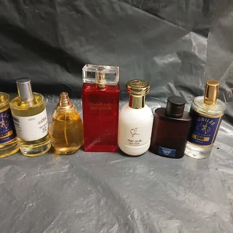TEN ASSORTED UNBOXED FRAGRANCES TO INCLUDE; ELIZABETH ARDEN, JUBILEE, SHI OUD AND NOTED AROMAS